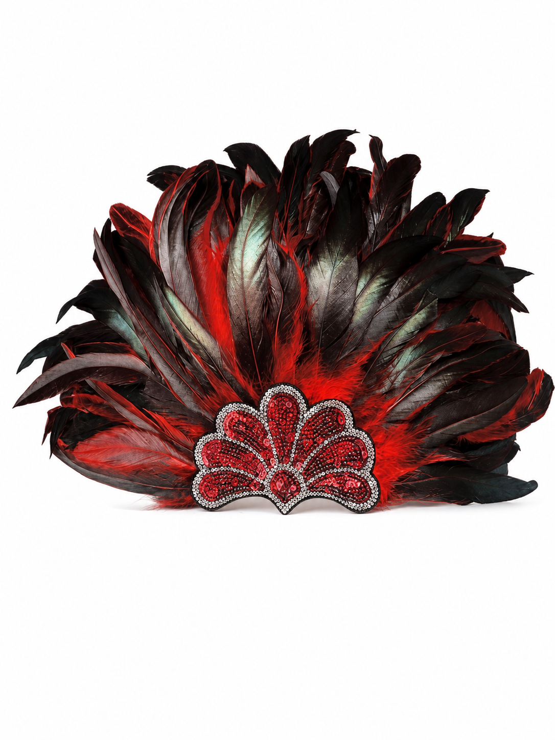 Red Feather Carnival Headpiece
