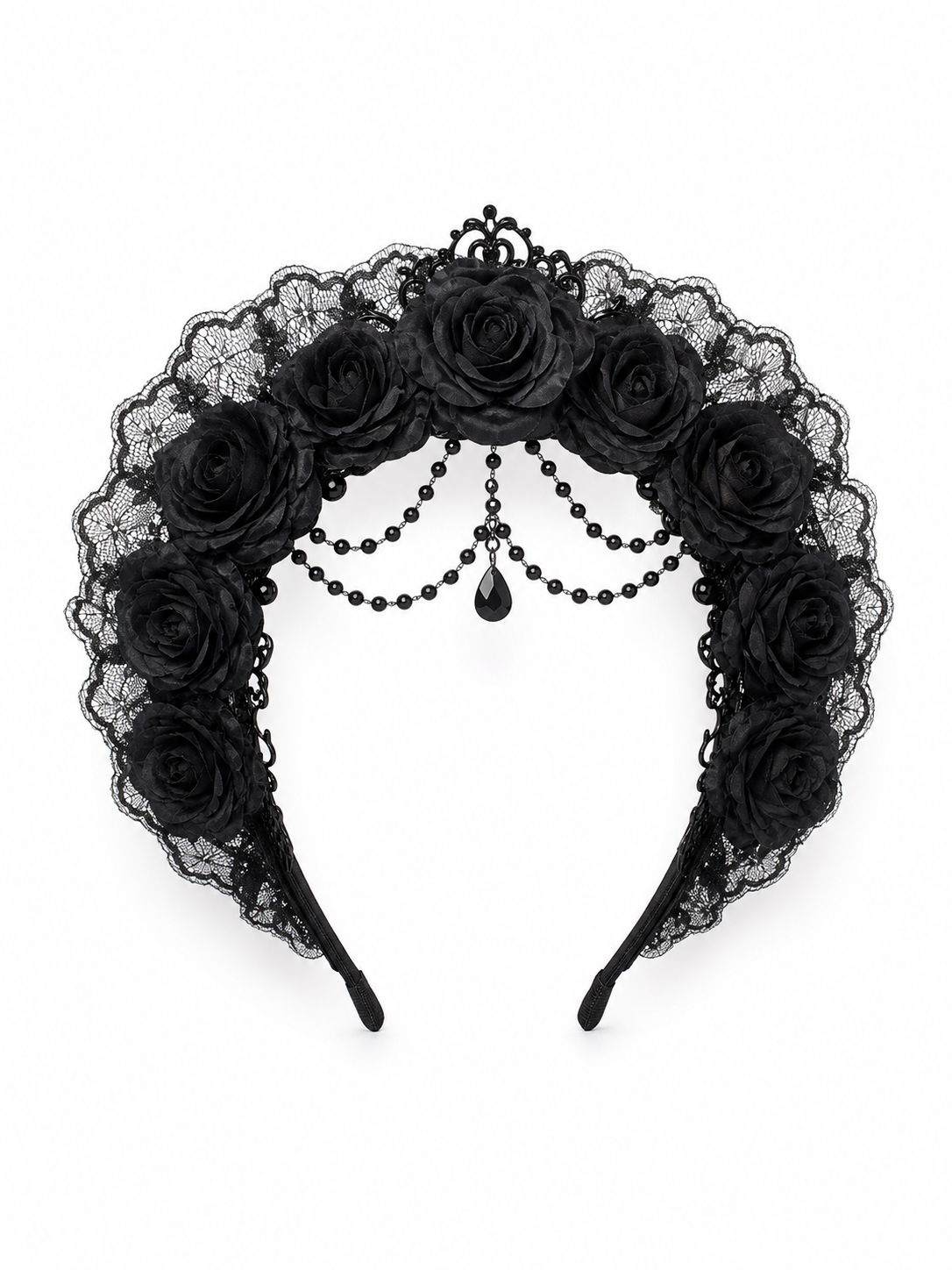 Long Black Halloween Carnival Wig