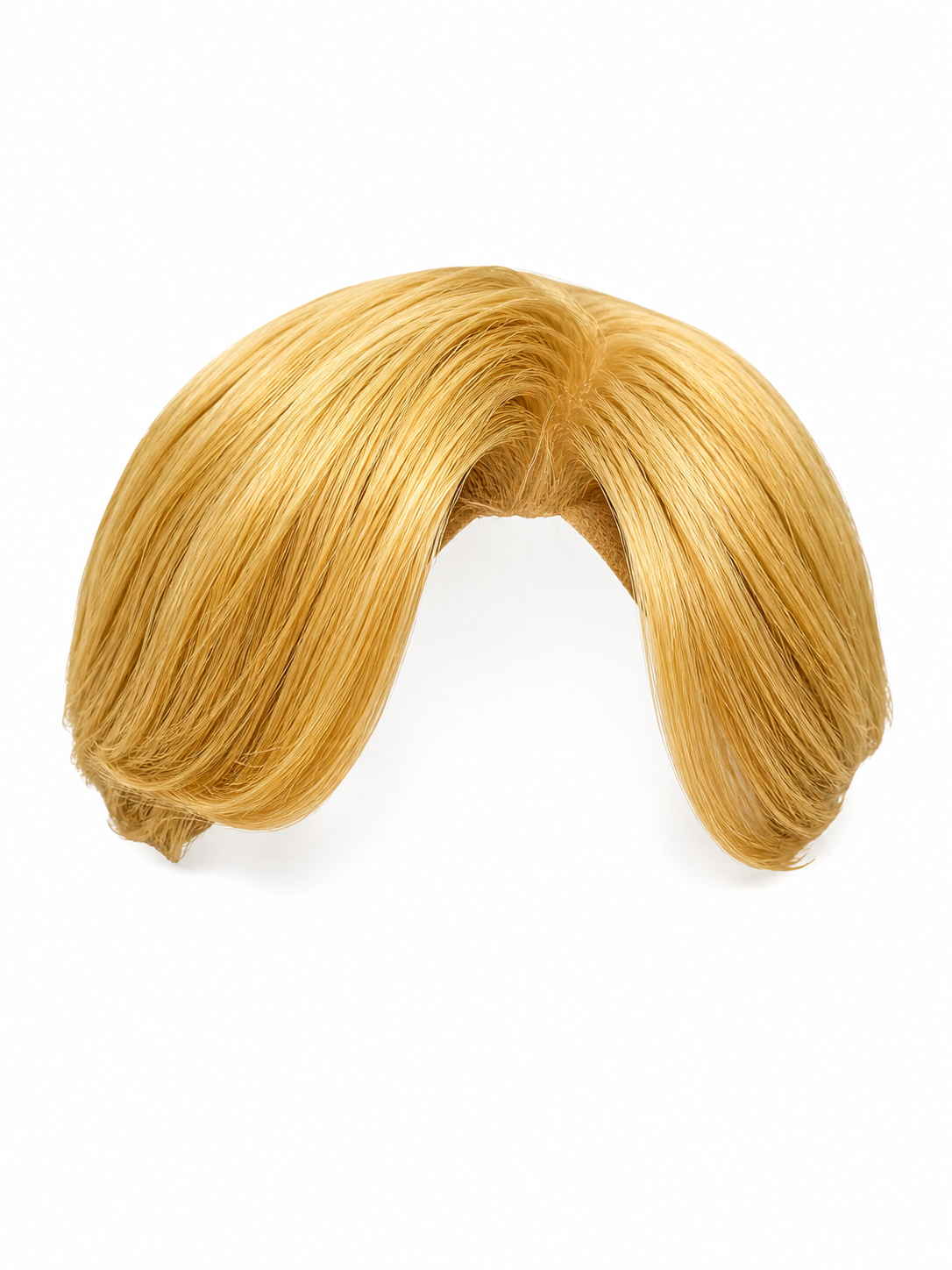 Golden short carnival wig with bangs