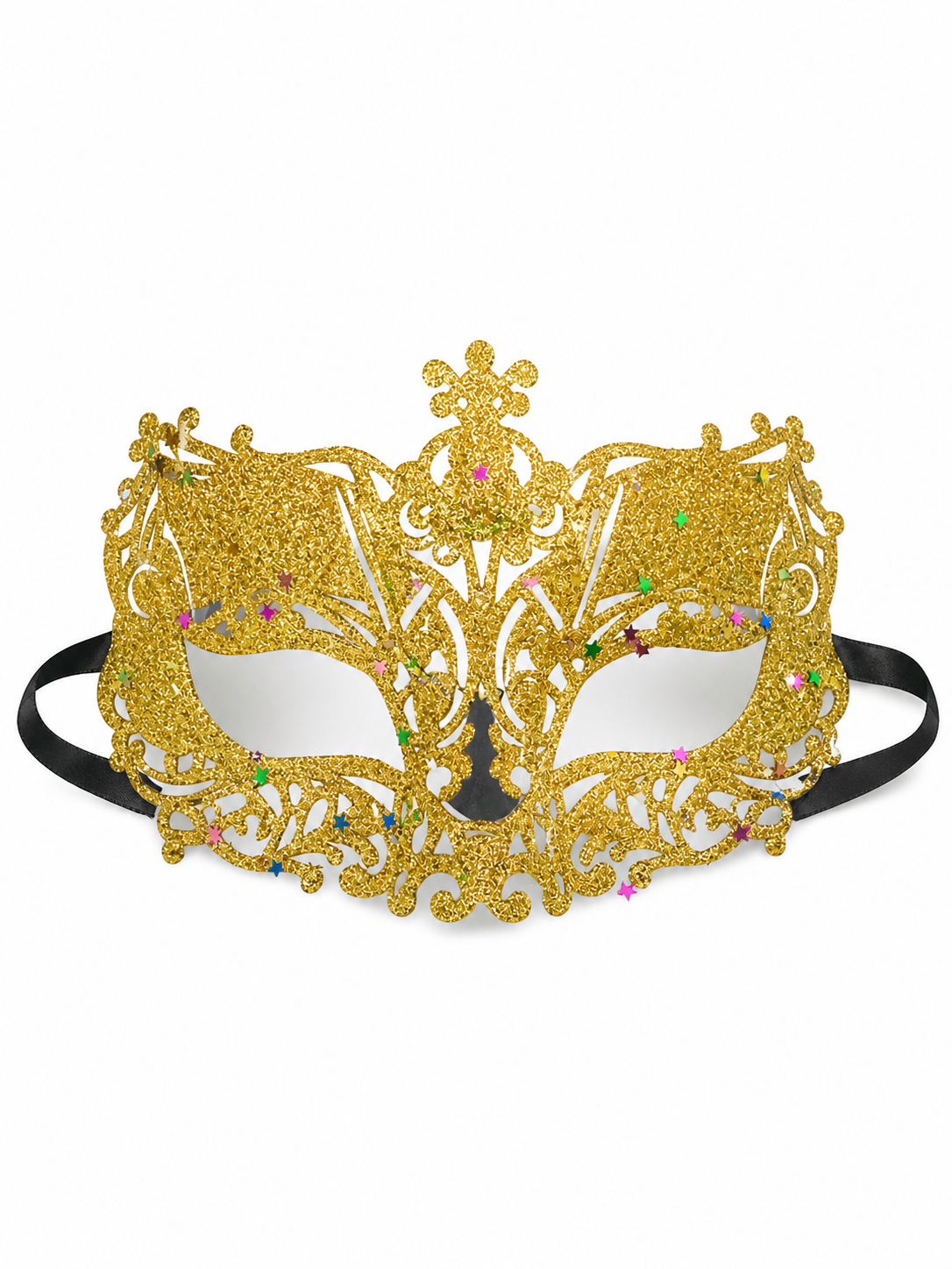Masquerade Eye Mask with Gold Glitter