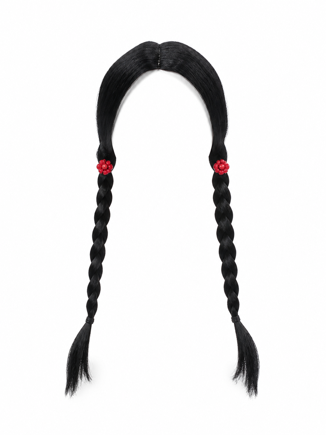 Black Carnival Wig with Two Braids