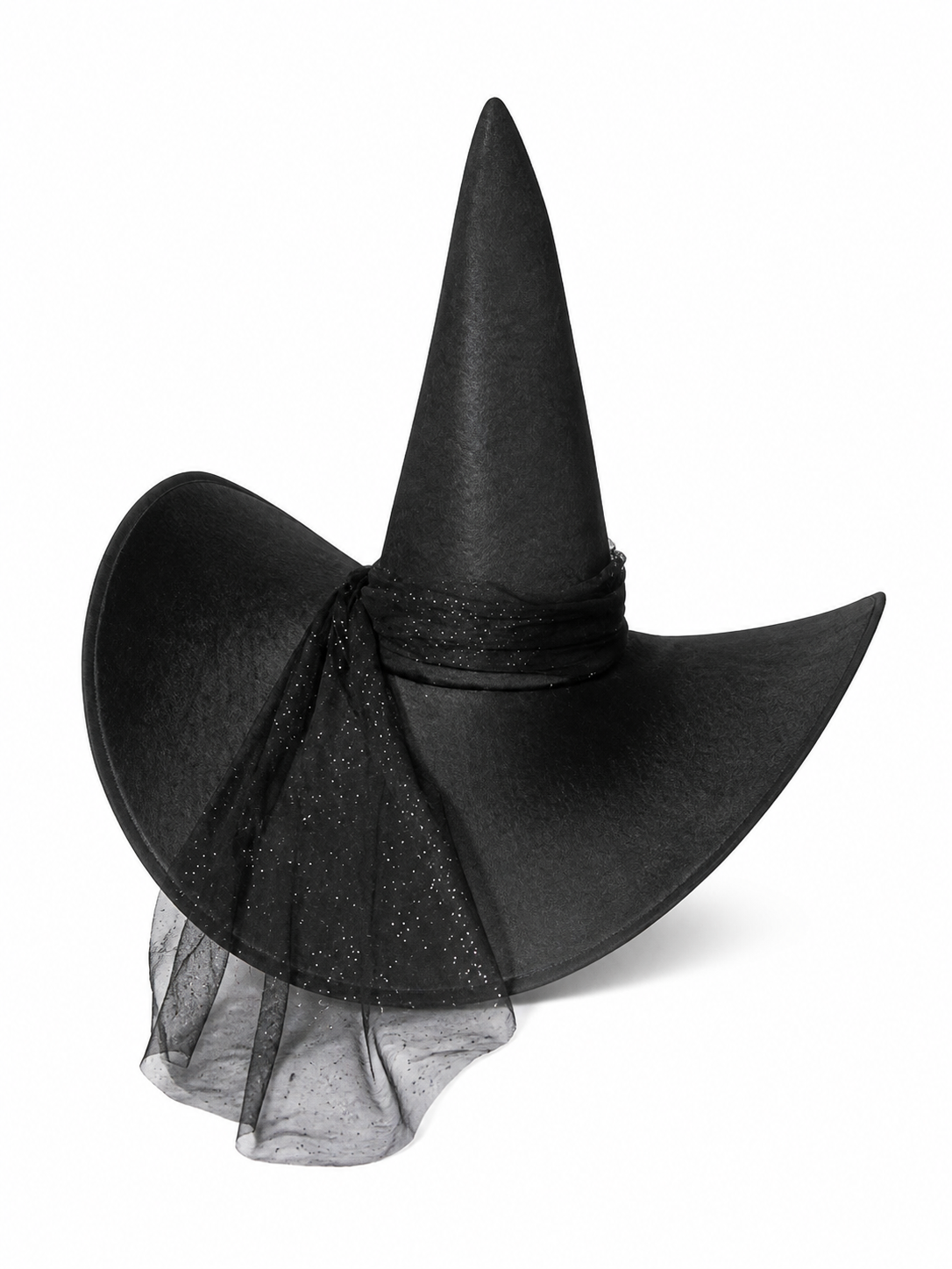 Witch Hat with Mesh for Halloween and Carnival