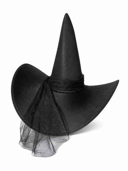 Witch Hat with Mesh for Halloween and Carnival