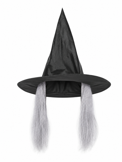 Witch Mask with Wig and Hat for Halloween