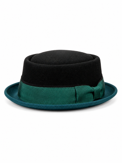 Carnival fedora hat with contrasting ribbon