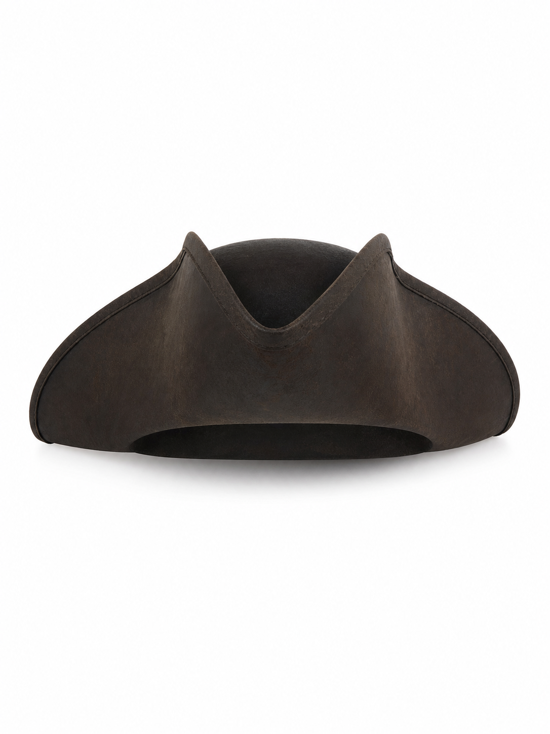 Children's Pirate Hat, Wide Tricorn Costume Accessory in Dark Brown to Black for Dress-Up Play and Pirate-Themed Parties