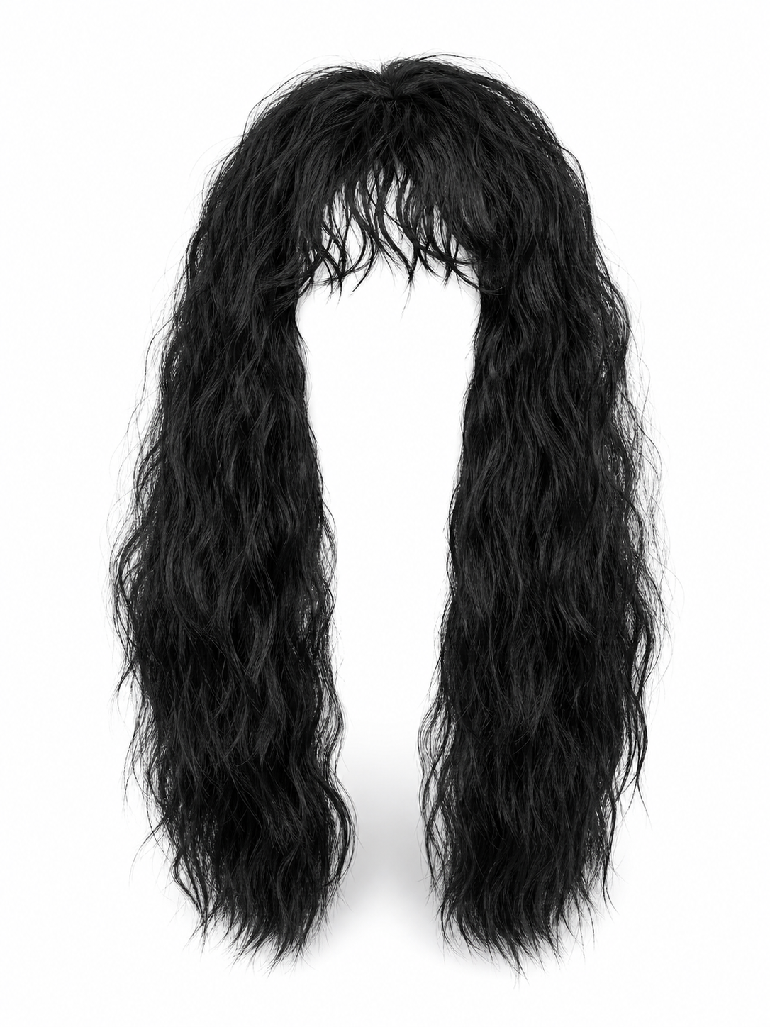 Long Black Punk Wig for Cosplay