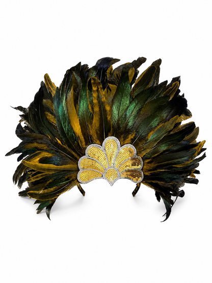 Carnival Feather and Sequin Headpiece