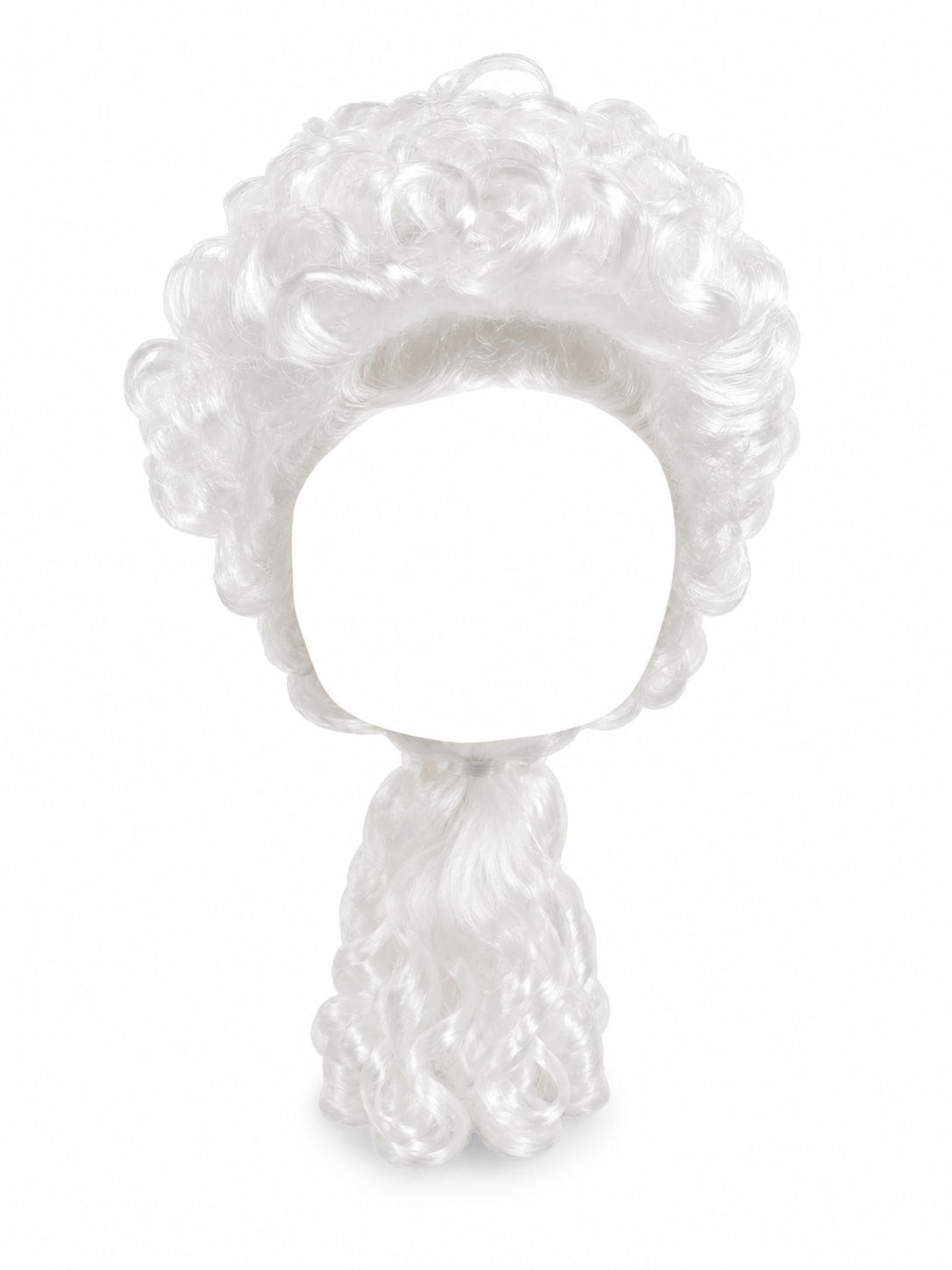 White Curly Lawyer Wig for Masquerade