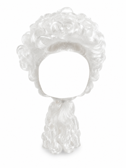 White Curly Lawyer Wig for Masquerade