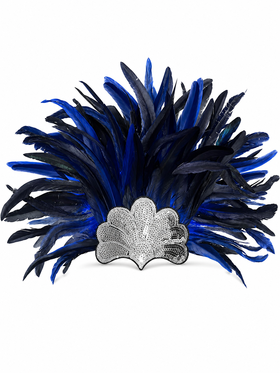 Carnival Headpiece with Blue Feathers