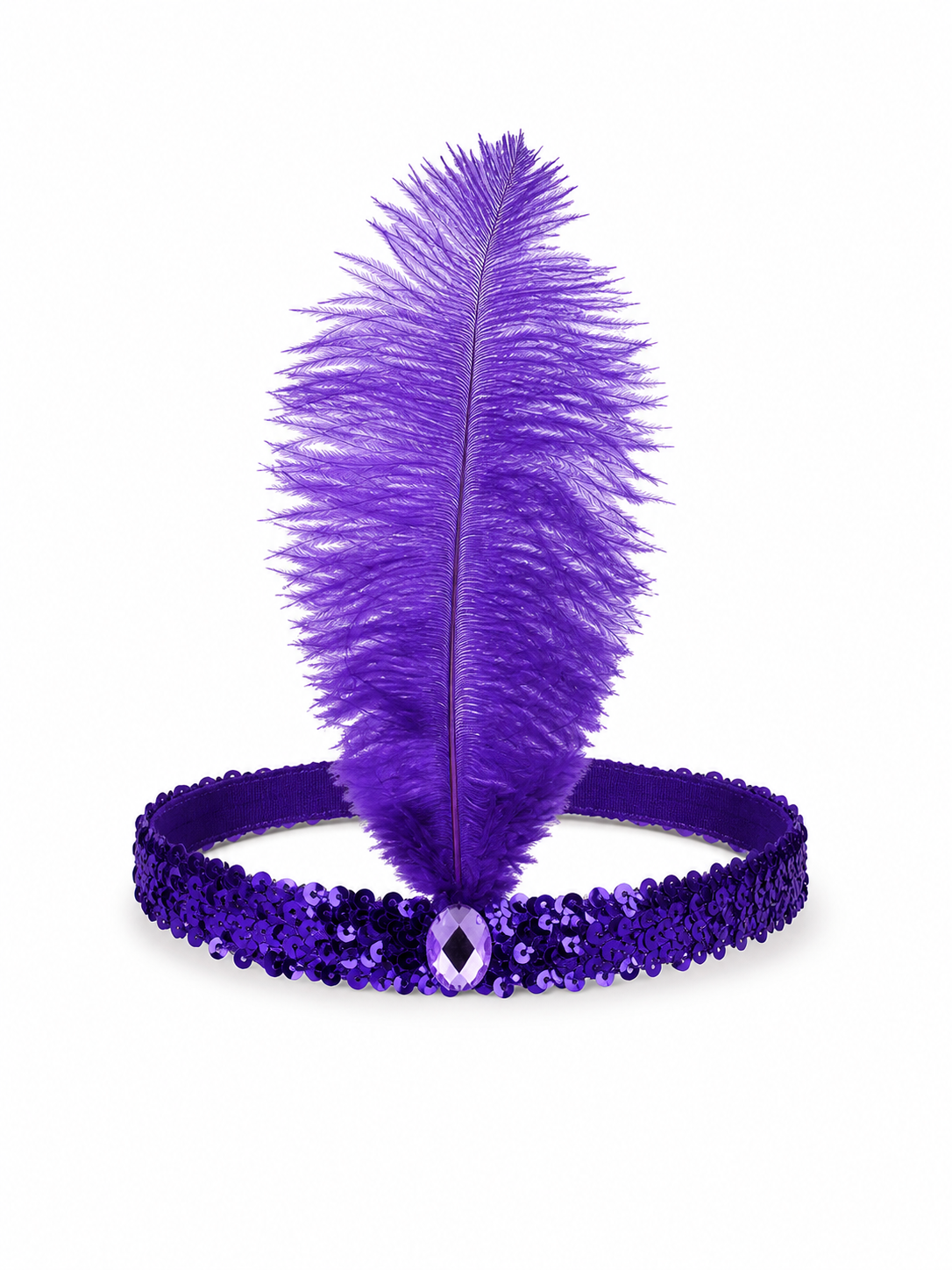 Feather and Sequin Headband for Carnival