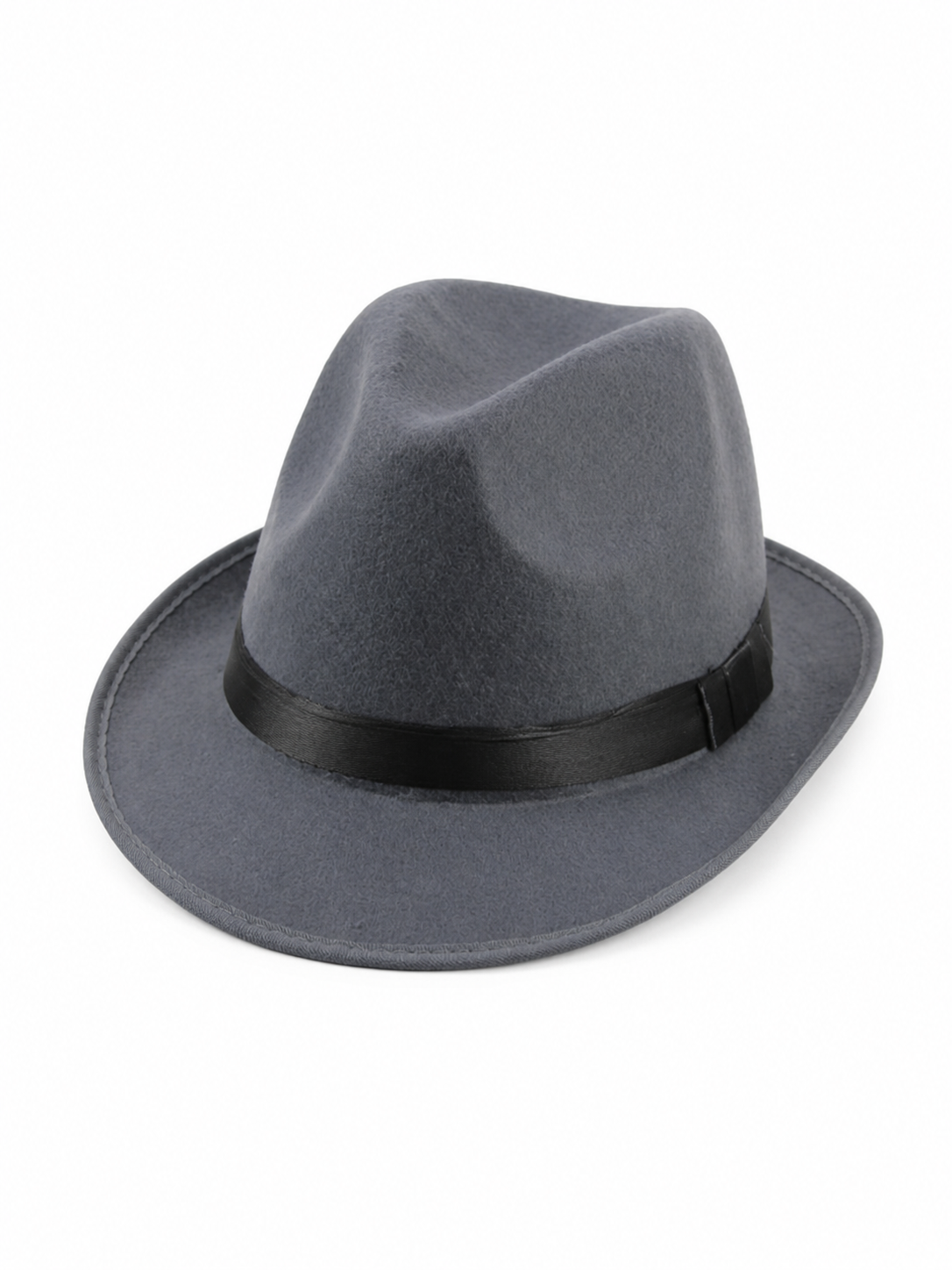 Carnival fedora hat with a short brim and ribbon