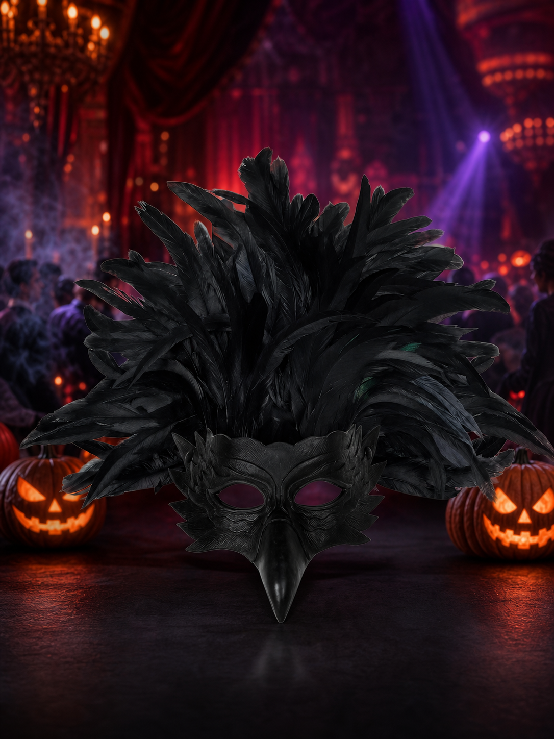 Eagle Mask with Feathers for Masquerade and Photoshoot