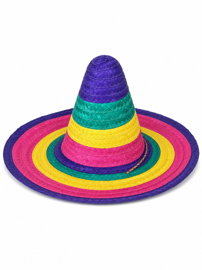 Purple Wide-Brim Carnival Hat