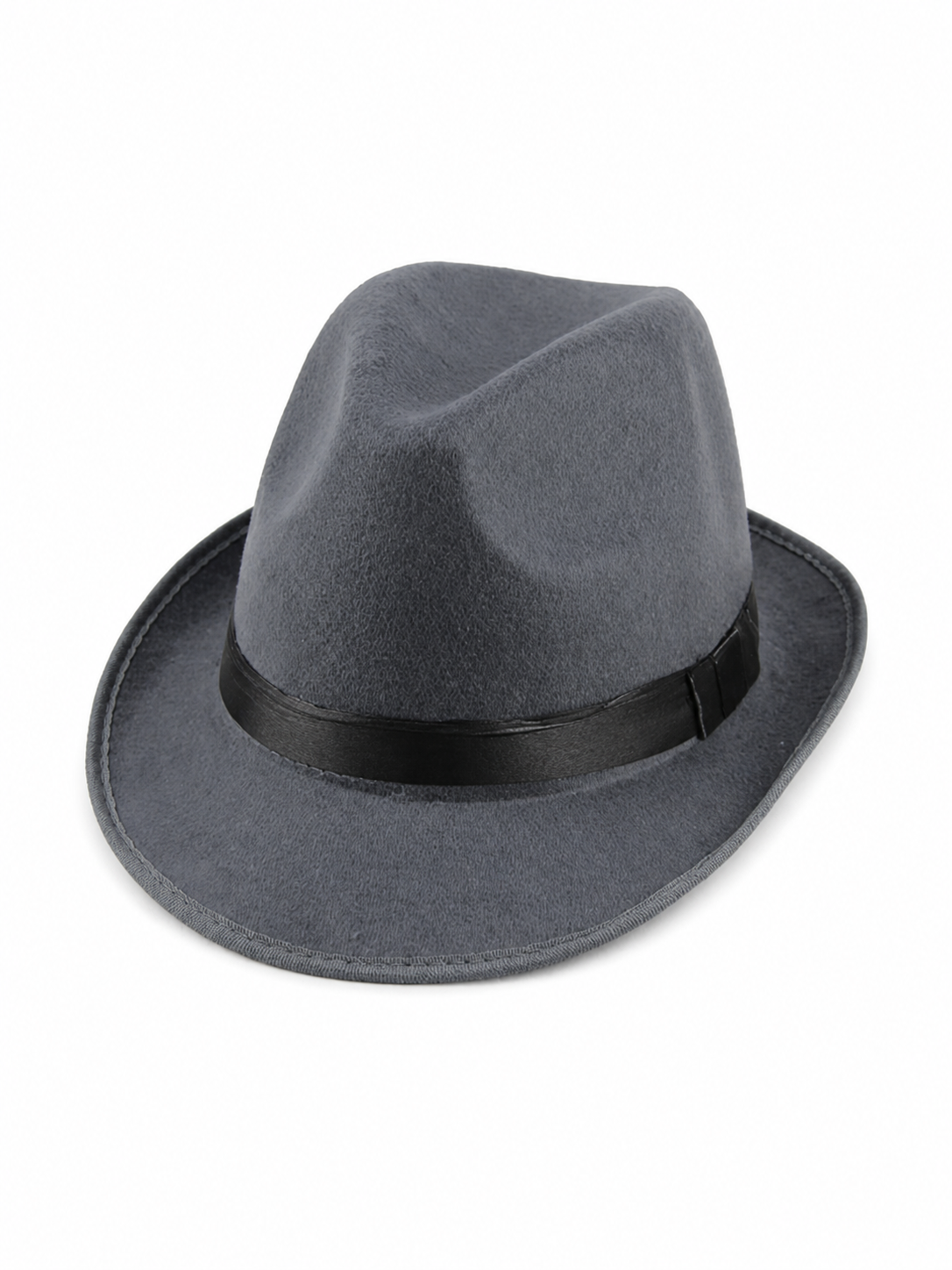 Carnival fedora hat with a short brim and ribbon