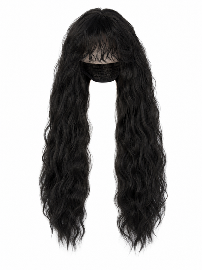 Long Black Punk Wig for Cosplay