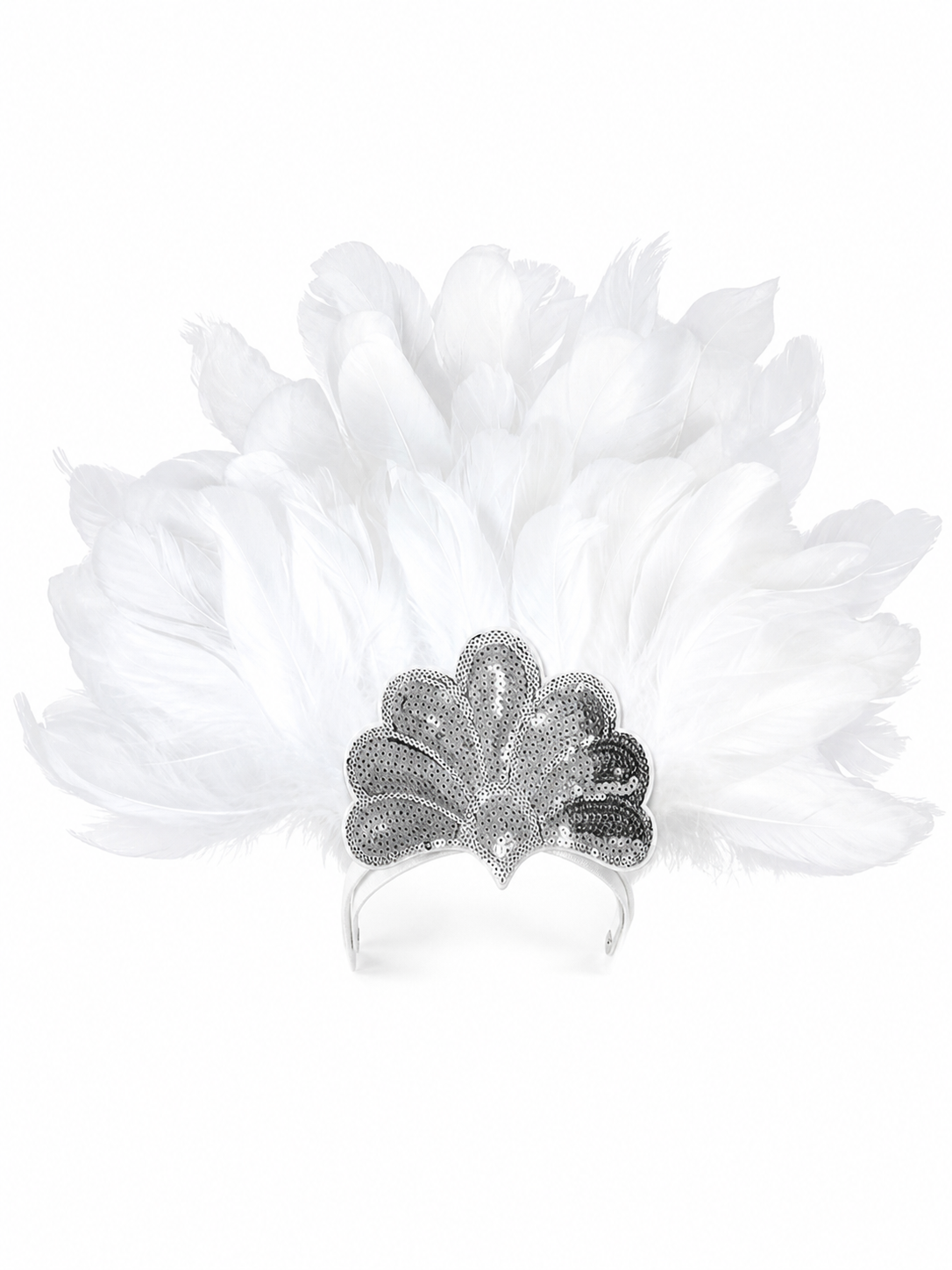 Carnival Headdress with White Feathers