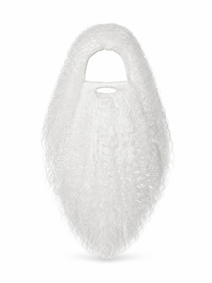 White Carnival Wig with Long Beard