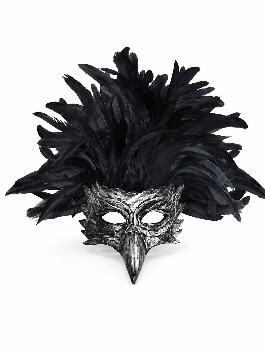 Carnival Eagle Mask with Black Feathers