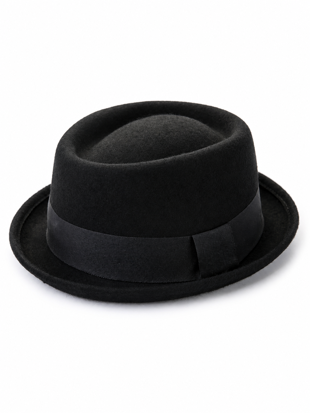 Black Carnival Fedora Hat with Ribbon