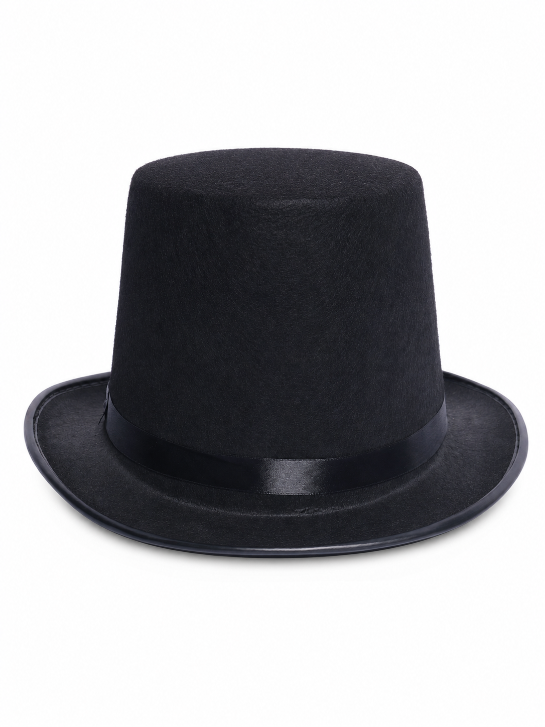 Black Carnival Top Hat with Wide Brim