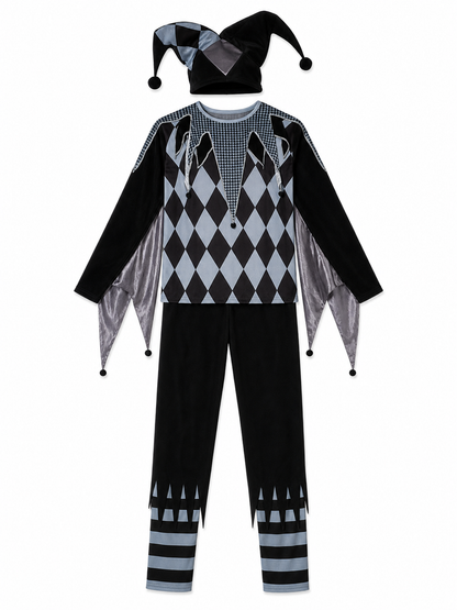 Jester-Style Clown Cosplay Costume for Halloween