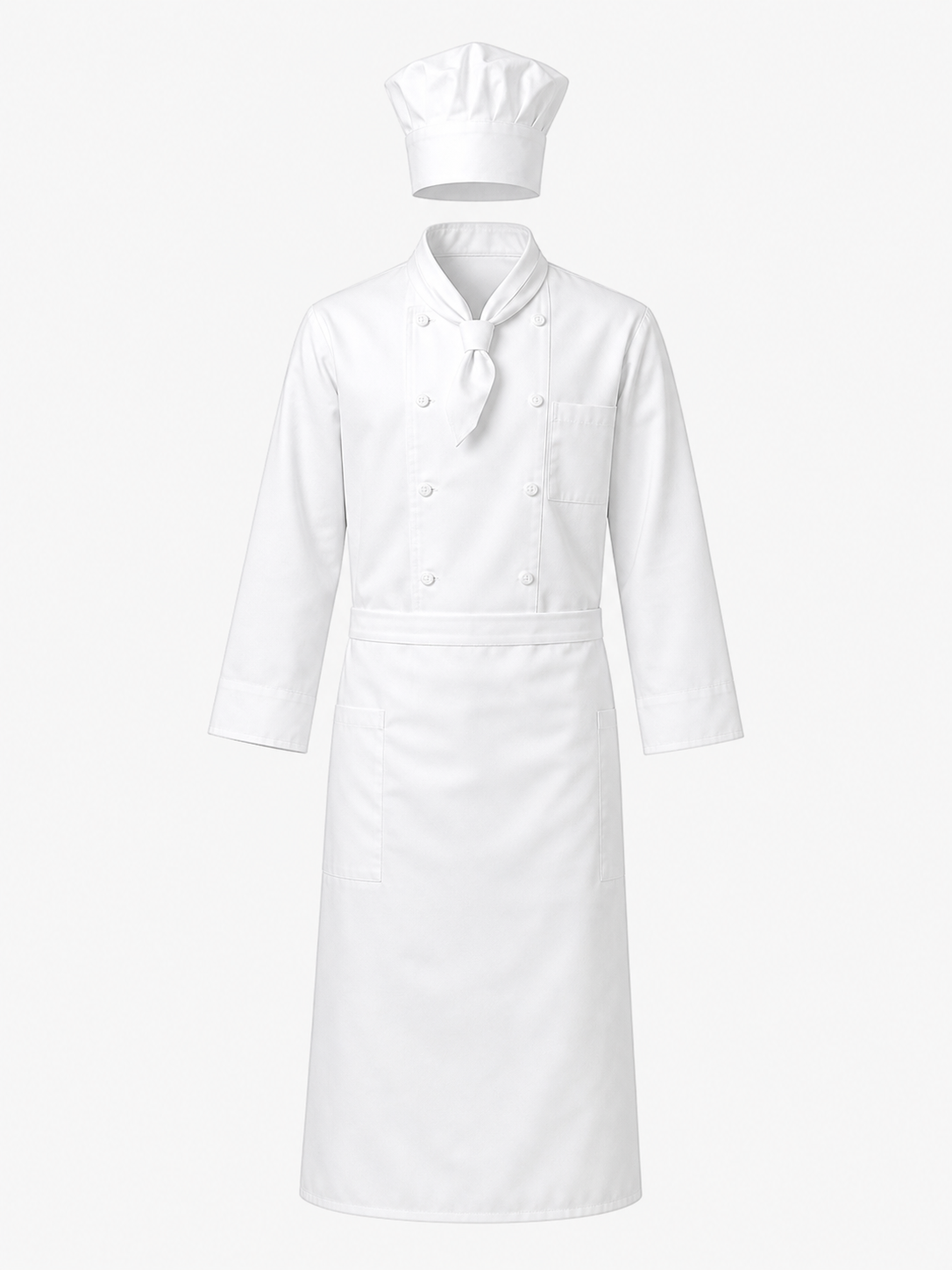 Halloween chef costume with apron and chef hat