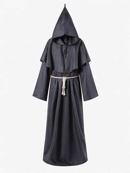 Long Carnival Robe with Hood and Belt