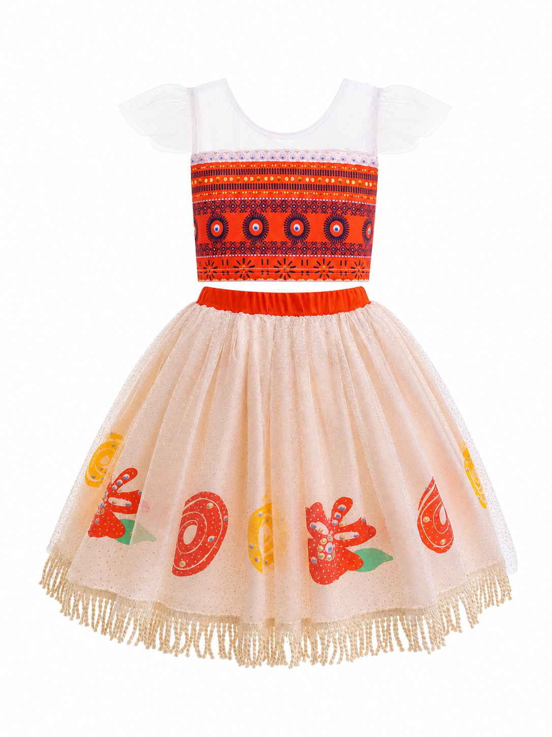 Moana 2 Character Costume Dress with Pattern