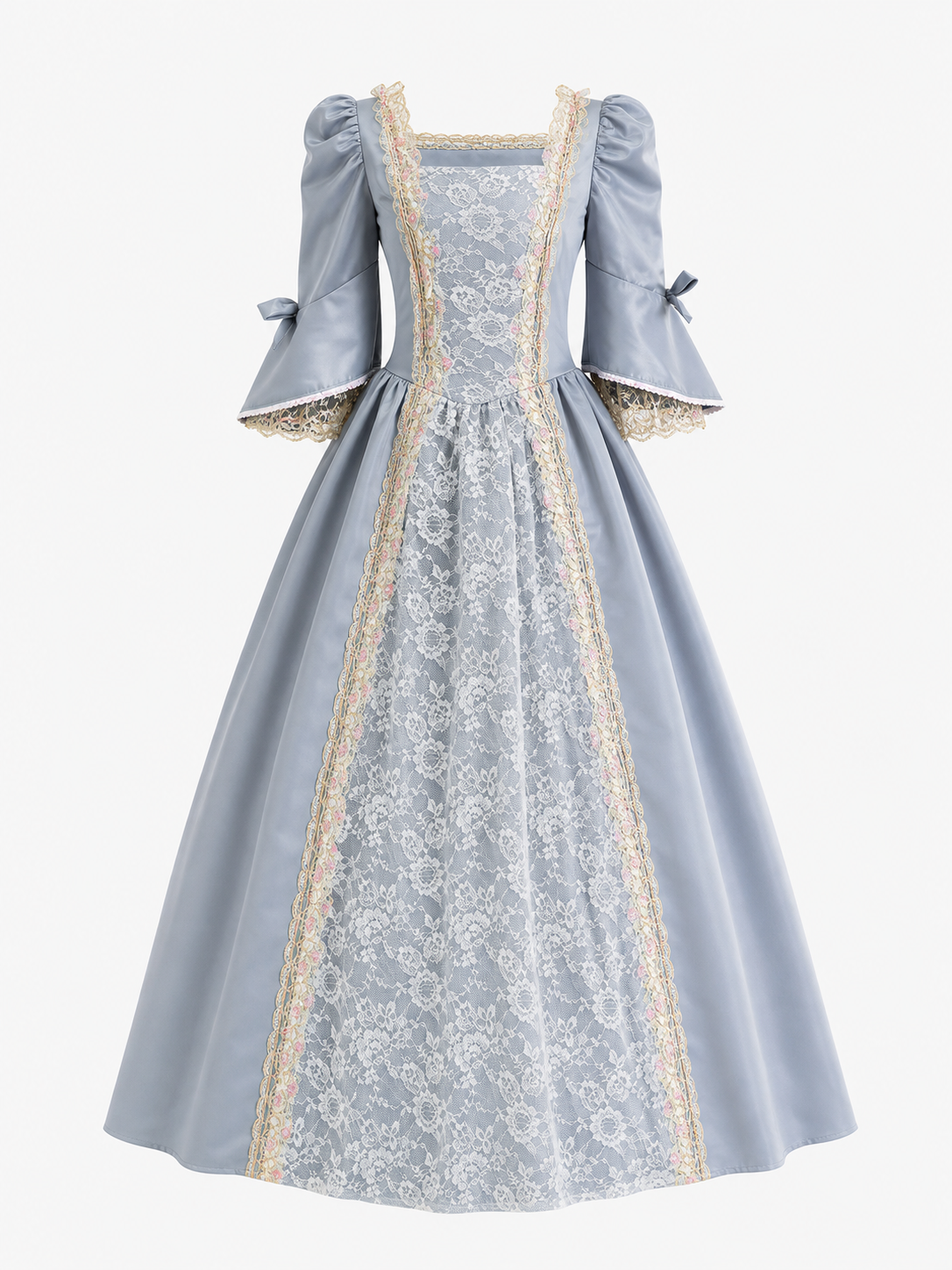Historical-Style Carnival Dress with Lace