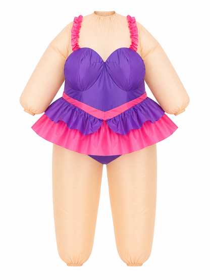 Inflatable clown costume in a ballet tutu style
