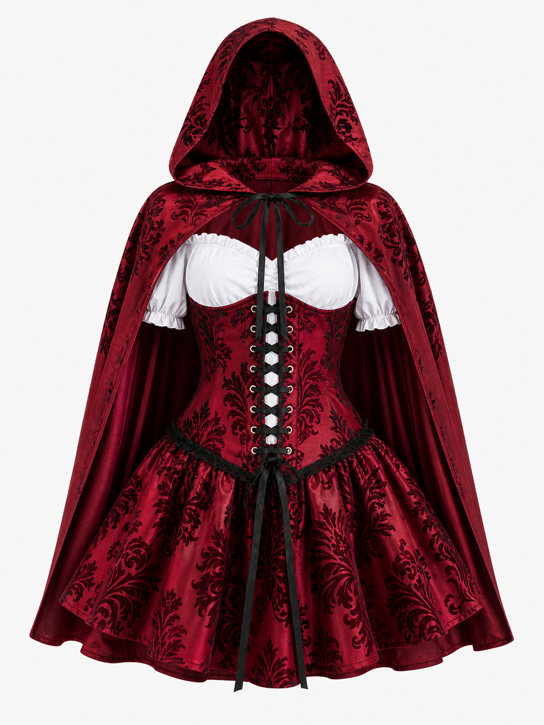 Little Red Riding Hood Costume with Cape and Corset