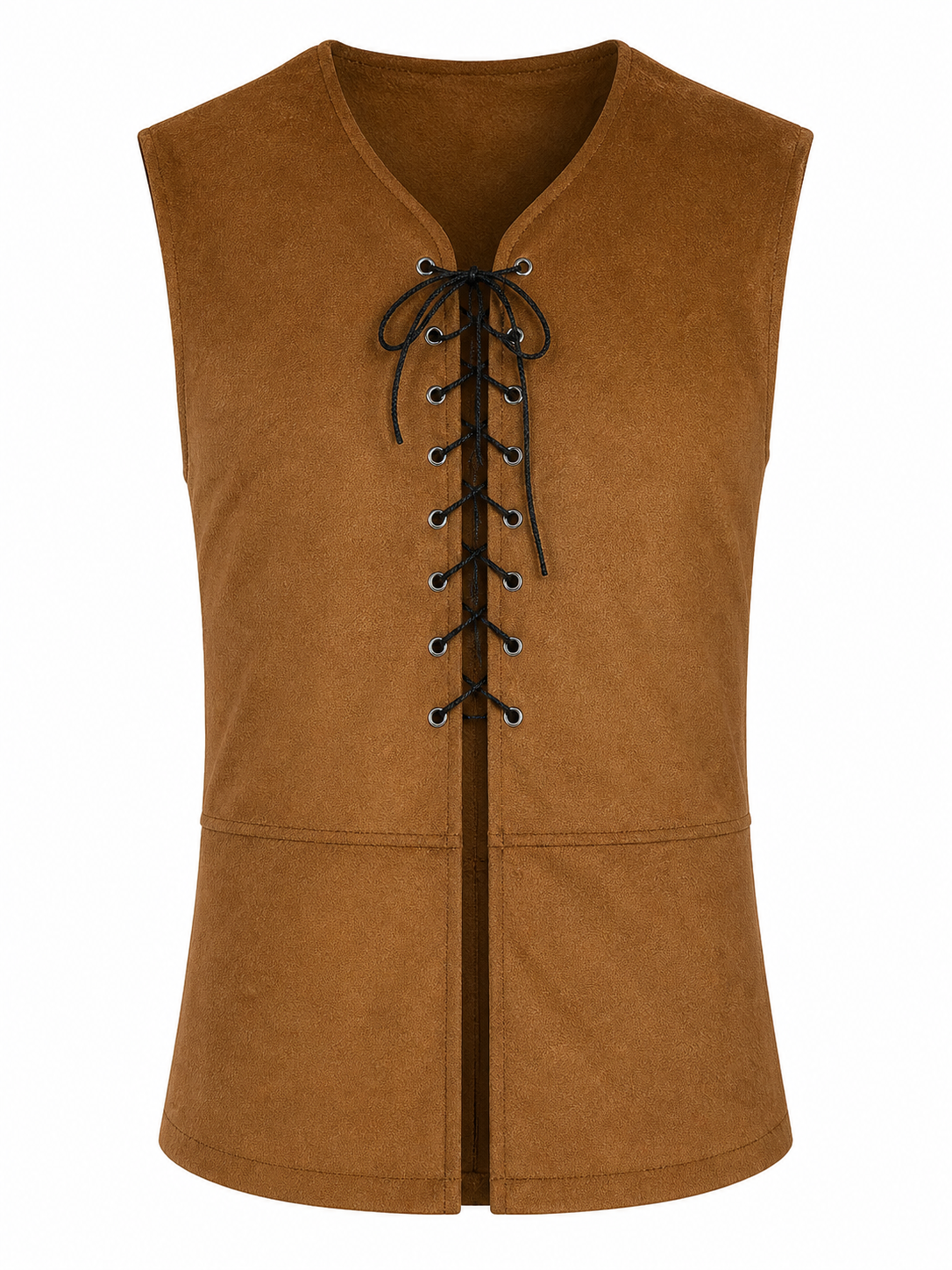 Medieval-Style Lace-Up Vest for Halloween