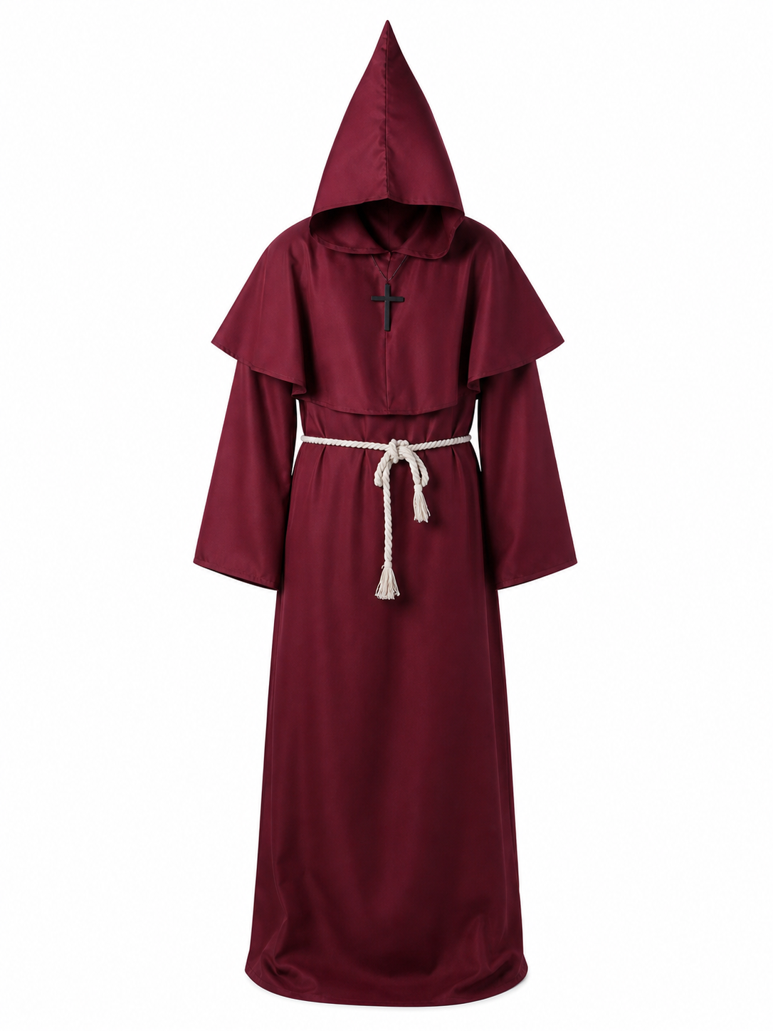 Halloween Hooded Wizard Robe with Belt