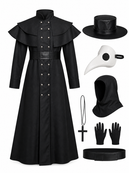 Halloween Plague Doctor Costume with Mask