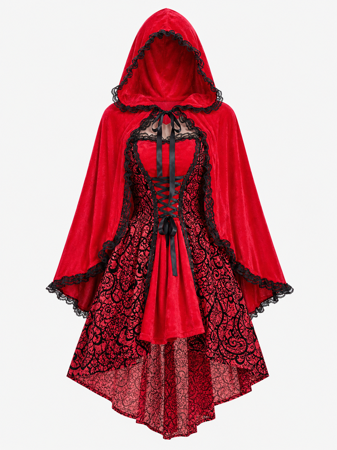 Little Red Riding Hood Costume with Hood and Cape