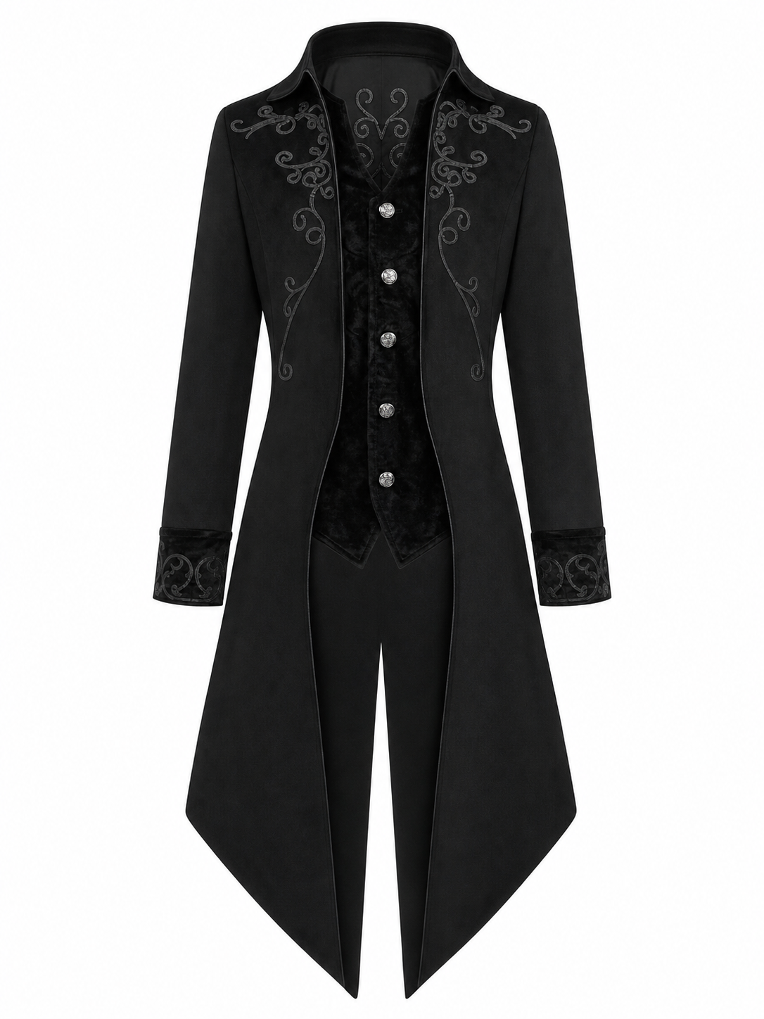 Carnival Gothic Frock Coat with Embroidery