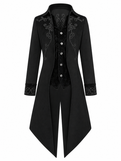 Carnival Gothic Frock Coat with Embroidery