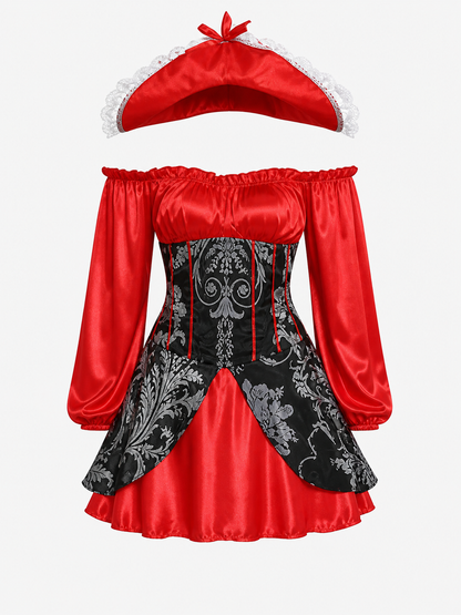 Pirate Halloween costume with dress and hat