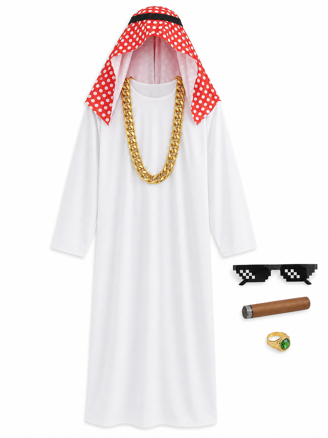 Arabian Carnival Costume with Robe and Accessories