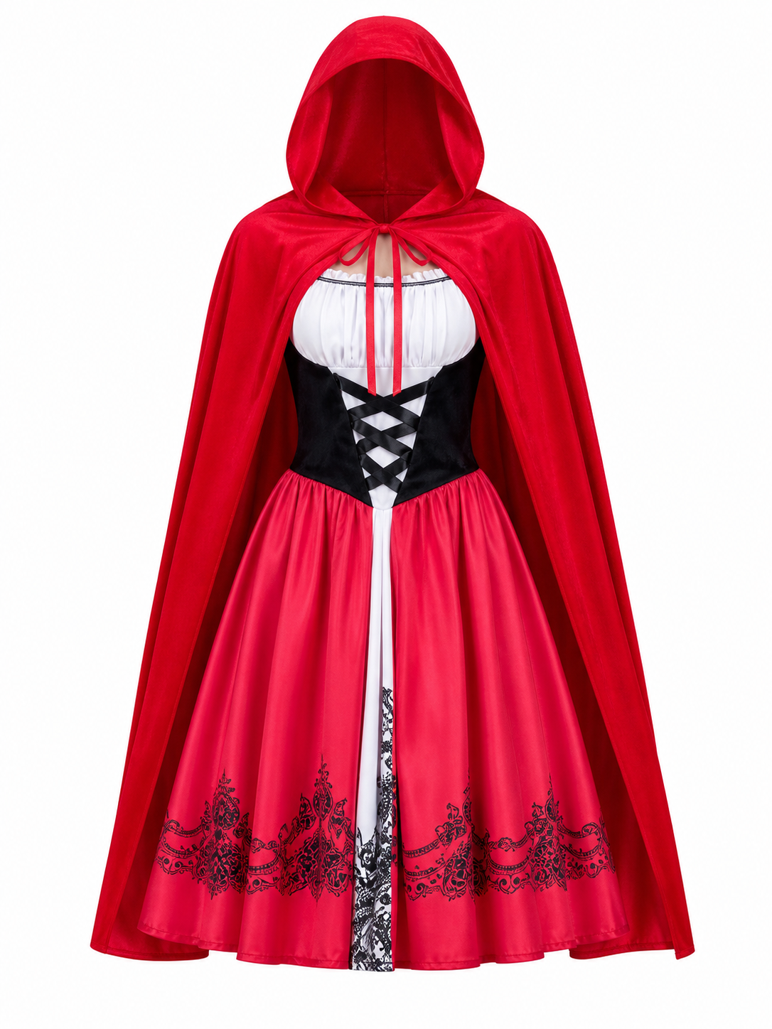 Little Red Riding Hood Costume with Cape and Dress