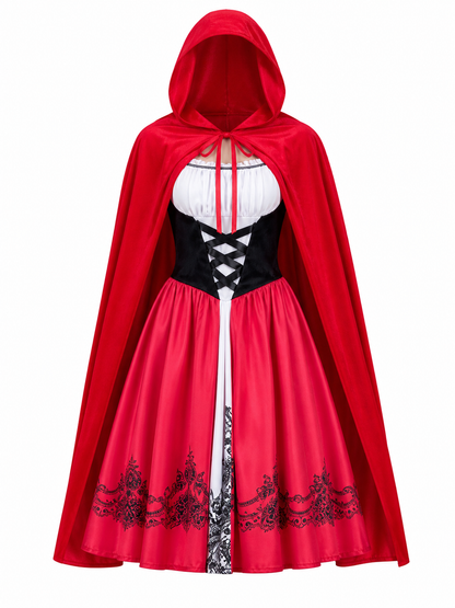 Little Red Riding Hood Costume with Cape and Dress