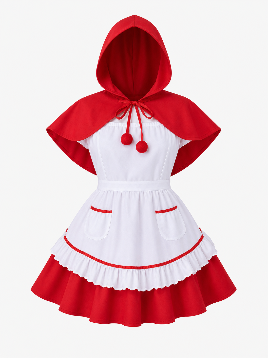 Little Red Riding Hood Costume with Cape and Apron