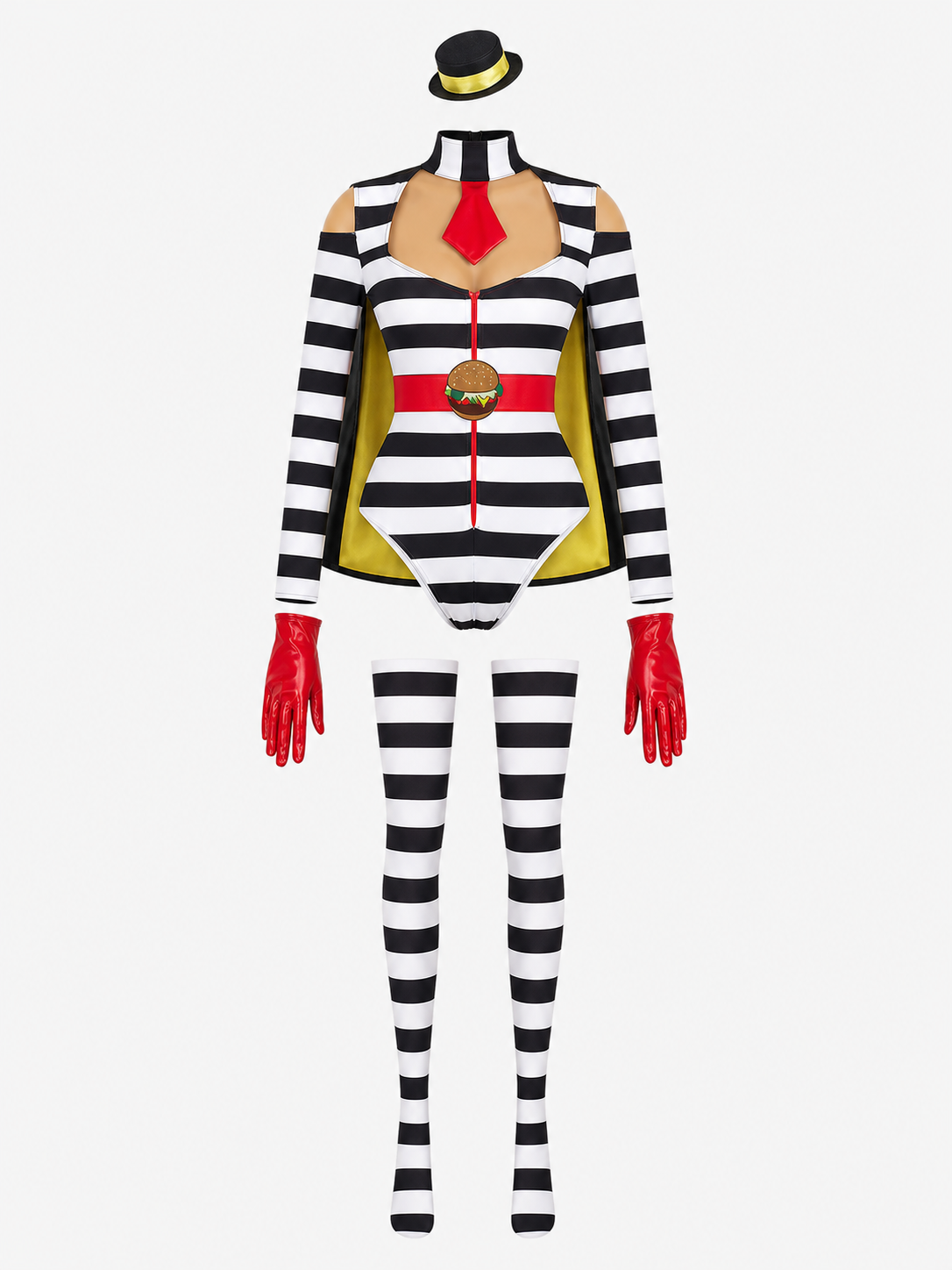 Halloween clown costume with cape