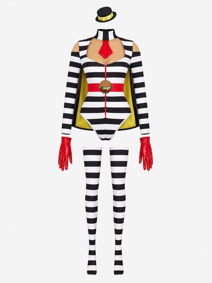 Halloween clown costume with cape