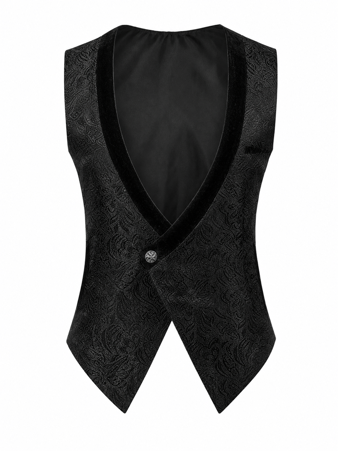 Black Jacquard Vest for Halloween