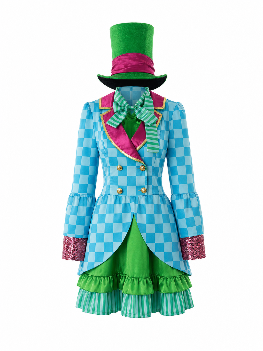 Alice Cosplay Costume: Jacket, Skirt, Top Hat