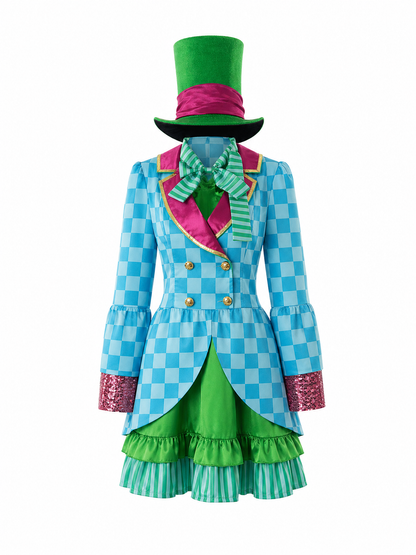 Alice Cosplay Costume: Jacket, Skirt, Top Hat