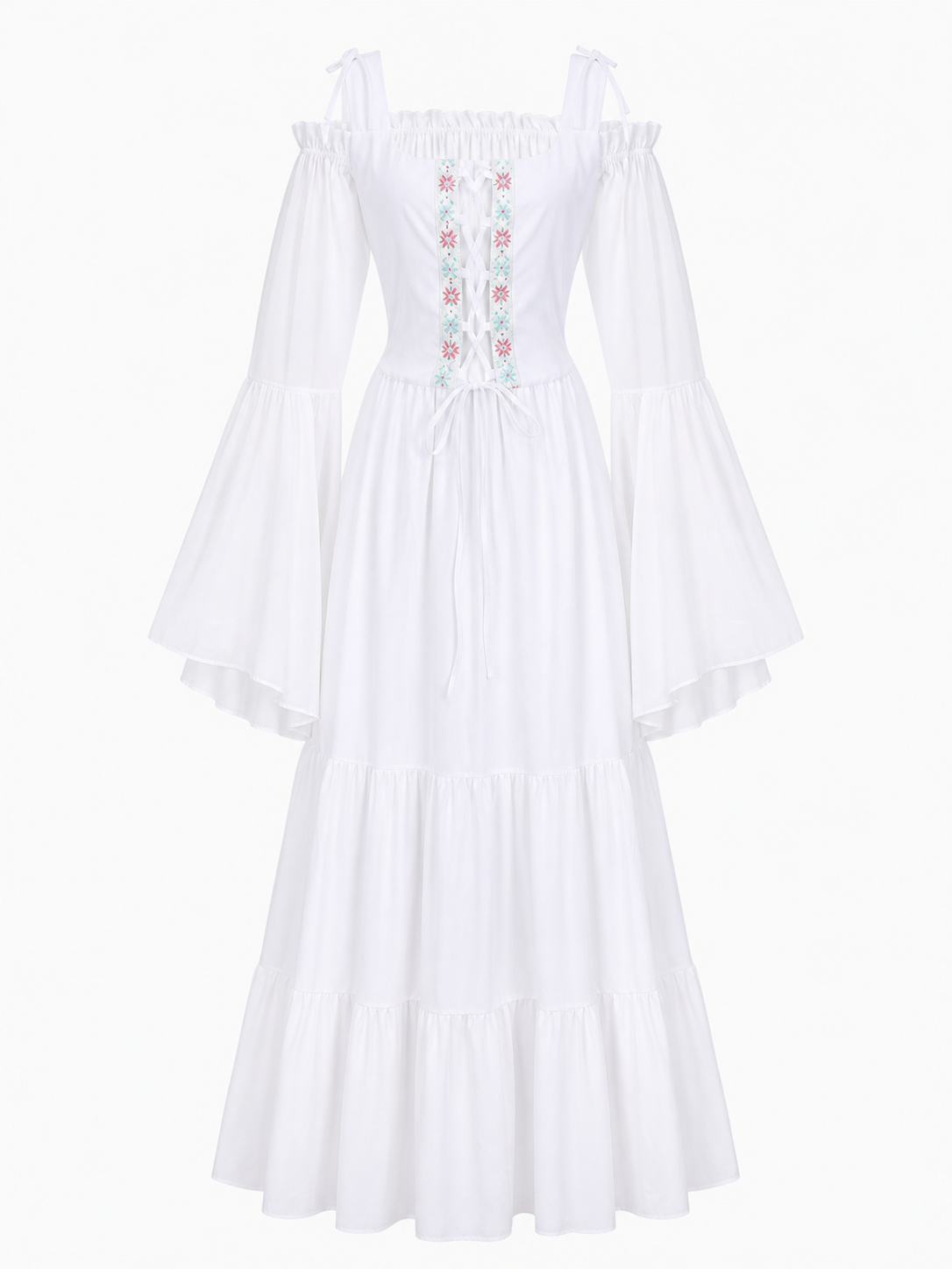 White Palace-Style Cosplay Costume with Corset Bodice